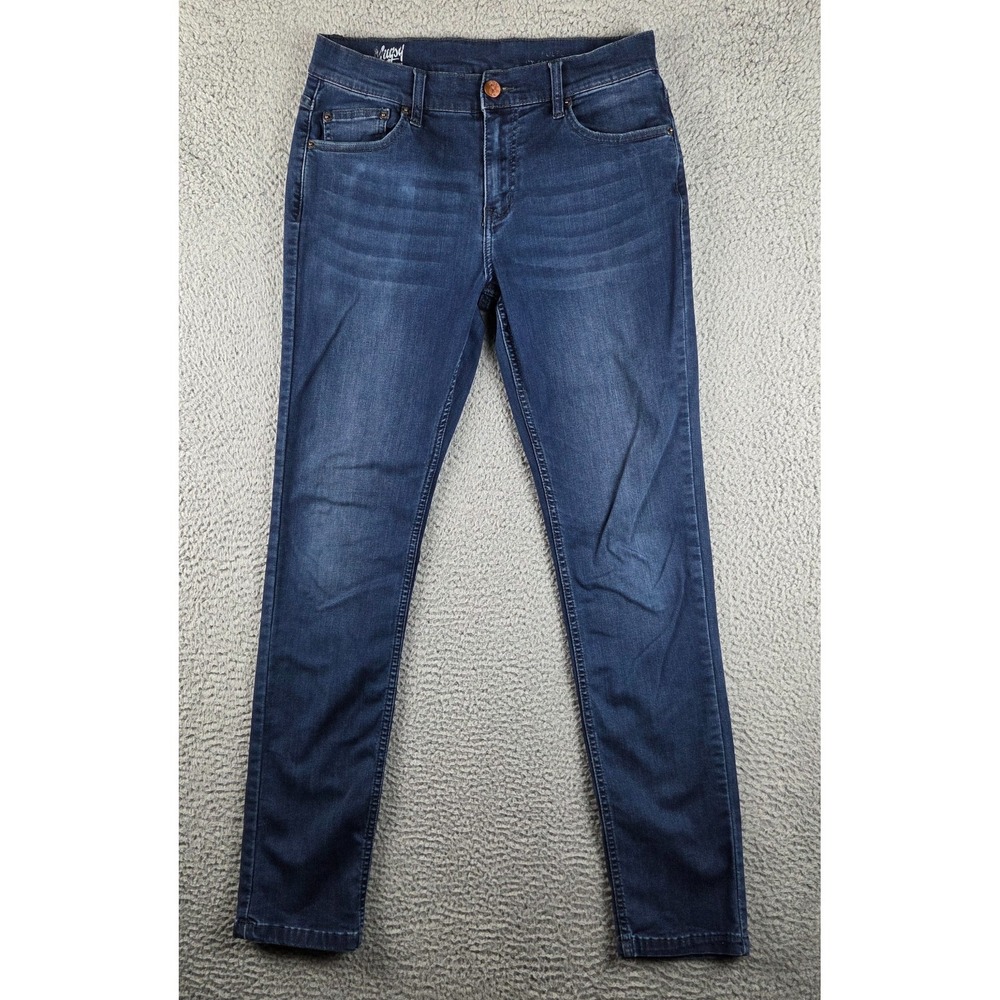 Mugsy Fultons Jeans Mens 30x33 Blue Whiskered Stretch Denim‎ Straight Leg